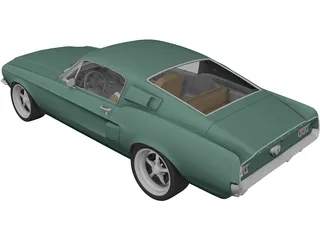 Ford Mustang GT (1967) 3D Model preview