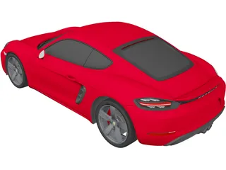 Porsche 718 Cayman S (2018) 3D Model preview