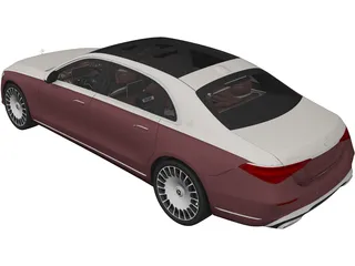 Mercedes-Maybach S 680 (2021) 3D Model preview