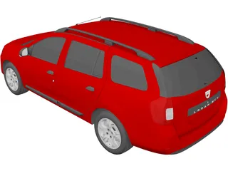 Dacia Logan MCV Wagon (2015) 3D Model preview