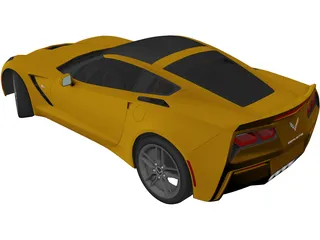 Chevrolet Corvette Stingray C7 (2013) 3D Model preview
