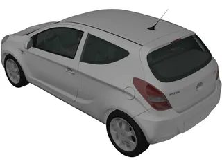 Hyundai i20 (2010) 3D Model preview