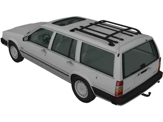 Volvo 740 GL (1985) 3D Model preview
