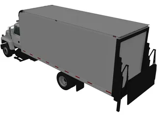 Ford LN8000 Box Truck (1995) 3D Model preview