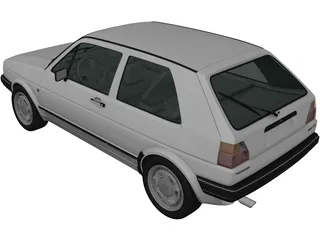 Volkswagen Golf GL (1983) 3D Model preview