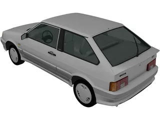 VAZ-2113 Lada Samara (1997) 3D Model preview