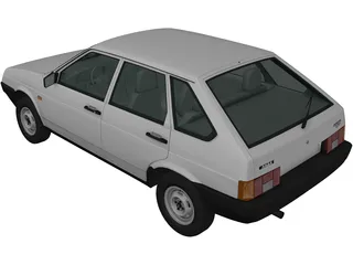 VAZ-2109 Lada (1987) 3D Model preview