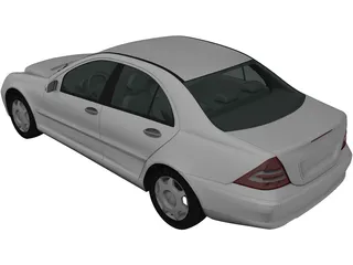Mercedes-Benz C-class Sedan (2005) 3D Model preview