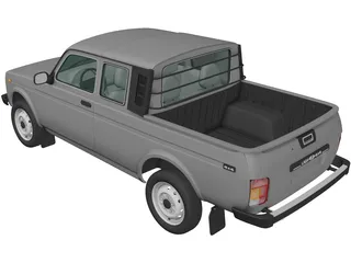 Lada Niva 4x4 2329 Pickup 3D Model preview