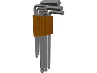 Allen Key Set 3D Model preview