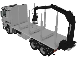 Sisu Polar Logging Truck (2010) 3D Model preview