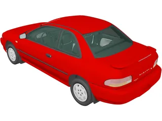 Subaru Impreza Coupe (1995) 3D Model preview