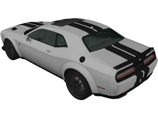 Dodge Challenger SRT Hellcat (2018) 3D Model preview