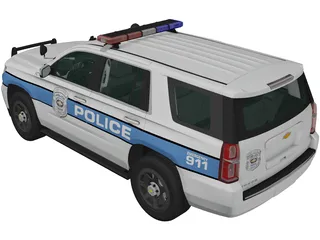 Chevrolet Tahoe Police (2016) 3D Model preview