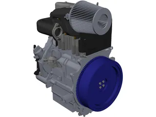 Deutz F2L511 Engine 3D Model preview