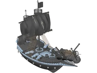 Pirates Galeon 3D Model preview