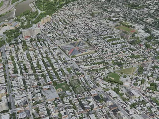 Philadelphia City, 7x7km, USA (2020) 3D Model preview
