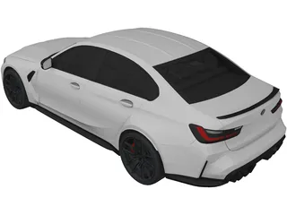 BMW M3 Competition (2021) 3D Model preview