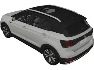 Volkswagen T-Cross Highline (2020) 3D Model preview