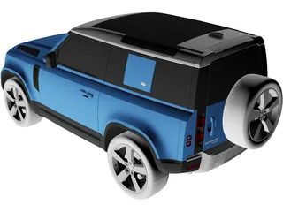 Land Rover Defender 90 (2020) 3D Model preview