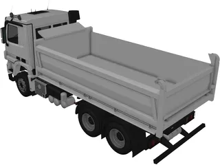 Mercedes-Benz Actros Tipper 3-axle (2011) 3D Model preview