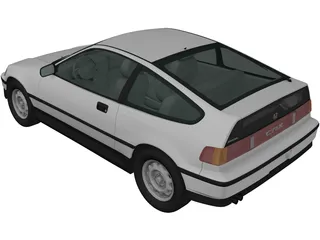 Honda CRX (1988) 3D Model preview