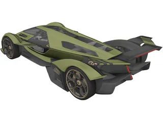 Lambo V12 Vision Gran Turismo (2020) 3D Model preview