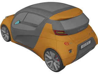VAZ Lada City Compact 3D Model preview