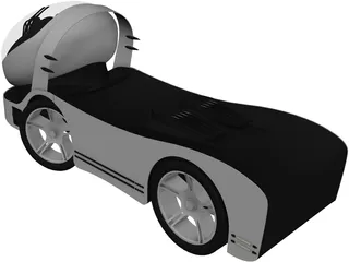 Futuristic Truck 3D Model preview