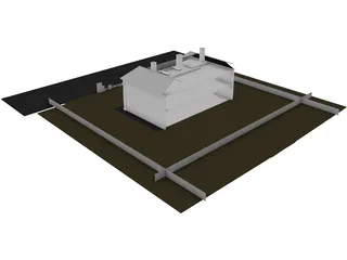 English Villa 3D Model preview