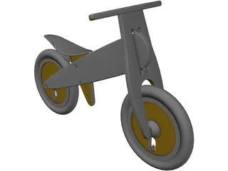 Wooden Bicycle 3D Model preview