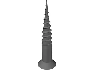 Wood Screw 3D Model preview