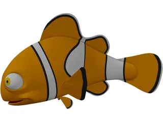 Nemo Fish Cartoon 3D Model preview