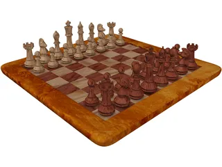 Chess Set 3D Model preview