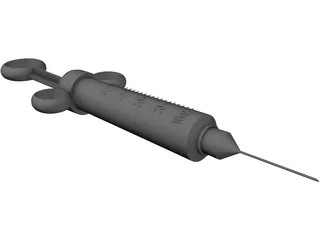 Hypodermic Styringe 3D Model preview