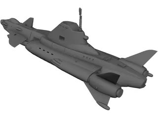 UFO Skydiver 3D Model preview