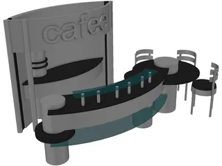 Cafee Corner 3D Model preview