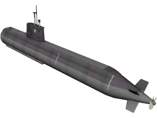 HMS Gotland 3D Model preview