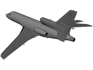 Dassault Falcon 50 3D Model preview