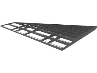 F-16 Wing Structure 3D Model preview