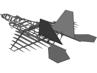 F-22 Raptor for Free Fly 3D Model preview