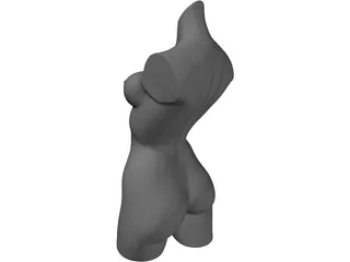 Woman Statue 3D Model preview