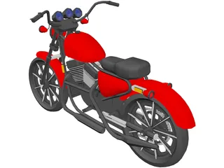 Harley-Davidson (1975) 3D Model preview