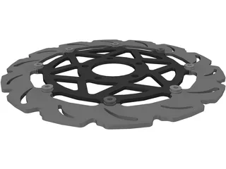 Brake Disk Front GS500 Full Floating 3D Model preview