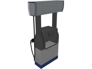 Chevron Gas Pump 3D Model preview