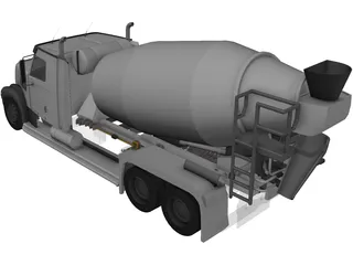 Truck Mixer 3D Model preview