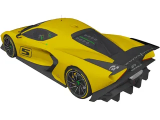 Fittipaldi EF7 Vision GT (2017) 3D Model preview