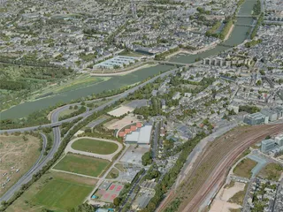 Angers City, France (2021) 3D Model preview
