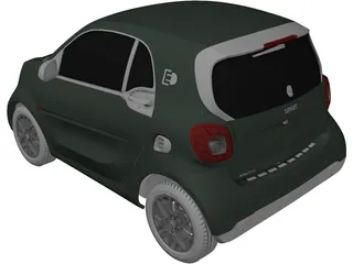 Smart EQ ForTwo (2017) 3D Model preview