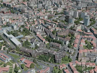 Clermont-Ferrand City, France (2021) 3D Model preview
